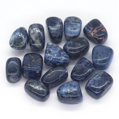 AtkitS Natural Tumbled Stones Natural Blue Sodalite Crystal Healing Specimen Irregular Shape Quartz Mineral Collection Craft Gift Home Decor (Size : 50g)