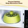 FPVIER Large Microwave Splatter Cover  Vented Tempered Glass Lid with Collapsible Silicone Rim, Fits 6-11" Bowls & Dishes, Prevents Mess, Keeps Food Moist & Fresh view 2