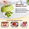 FPVIER Large Microwave Splatter Cover  Vented Tempered Glass Lid with Collapsible Silicone Rim, Fits 6-11" Bowls & Dishes, Prevents Mess, Keeps Food Moist & Fresh view 3