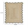 MORVEE Area Rug 9x12 Jute Scalloped Natural (Green, 9' x 12') view 2
