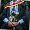 RORPOIR 2pcs Graduation Fan Blank Photo Frame for Sublimation Heat Transfer Lightweight Desktop Decoration for Parties and Events view 3