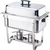 8QT Stainless Steel Chafer Buffet Warmer Set with Foldable Frame Water Pan Food Pan Fuel Holder and Lid for Catering Banquet view 1