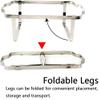 8QT Stainless Steel Chafer Buffet Warmer Set with Foldable Frame Water Pan Food Pan Fuel Holder and Lid for Catering Banquet view 4