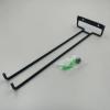 2 Pack Wine Glass Rack Wall Mount Hanging Rack Wine Glass Display Rack for Cabinets and Bars Black 30cm view 1