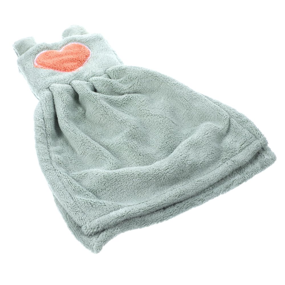Ciieeo 1pcs Coral Velvet Hand Towel Hanging Towel Bath Kitchen Dress Pattern Comfortable Absorbent