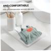 Ciieeo 1pcs Coral Velvet Hand Towel Hanging Towel Bath Kitchen Dress Pattern Comfortable Absorbent view 4