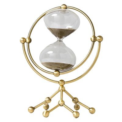 UUNVTOSU 30 Min Hourglass Clocks Watch Sand Timer Crafts Home Decor Traditional Figurines Tabletop Creative Decoration for Office Gifts Bathroom Bedroom, Argent Hourglass (Color : Aureate)