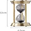 UUNVTOSU Hourglass Sandglass Clock,Hourglass Sand Timer, Metal Hourglass Sand Clock 1/3/5/10minute,Unique Creative Keepsake Gift,Black Hourglass Hourglass (Color : White, Size : 1 Minute) view 3