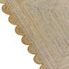 MORVEE Area Rug 9x12 Jute Scalloped Natural (Yellow, 9' x 12') view 4