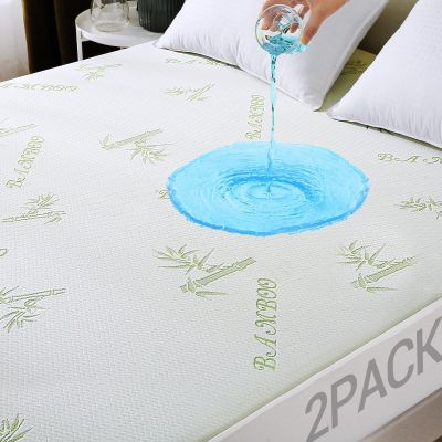 MUXHOMO 2 Pack King Mattress Protector, 100% Waterproof King Size Mattress Cover Protector, Cooling and Breathable Bed Pad Cover, Deep Pocket 8"-21"
