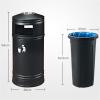 Trash Can Metal Trash Can with Ashtray and Inner Barrel Detachable Ash Barrels Trash Garbage Bin for Indoor/Outdoor Use Garbage Bin (Color : Green) (Green) view 2