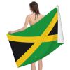 WOLEN Flag of Jamaica Beach Towel Oversized Soft Absorbent Beach Towel 32x52in view 1