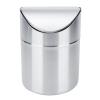 thalo Bathroom Waste Bin Indoor Trash Can 1Pcs Brushed Stainless Steel Mini Metal Desk Trash Bin for Home Kitchen Office Desk Trash Can Desktop Trash Can Kitchen Garbage Bin, 1.5L view 1