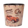 Dustbins PU Leather Wastebasket European Retro Trash Can Recycling Bin Waterproof Garbage Can Dustbin Without Lid for Home or Office Waste Recycling (Color : B) (C) view 1