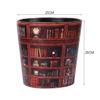 Dustbins PU Leather Wastebasket European Retro Trash Can Recycling Bin Waterproof Garbage Can Dustbin Without Lid for Home or Office Waste Recycling (Color : B) (C) view 4