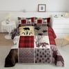 Erosebridal 4 Pieces, 2 Deer Bear Comforter + 2 Pillow Cases, Twin Size view 2
