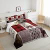 Erosebridal 4 Pieces, 2 Deer Bear Comforter + 2 Pillow Cases, Twin Size view 3