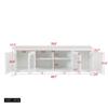 Bituman 71 inch TV Cabinet for TV up to 80" TV, Entertainment Center TV Stand, Media TV Console Table, Glass Door, Metal Handle, Can be Placed in The Children's Room, Bedroom Living Room, White view 2