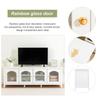 Bituman 71 inch TV Cabinet for TV up to 80" TV, Entertainment Center TV Stand, Media TV Console Table, Glass Door, Metal Handle, Can be Placed in The Children's Room, Bedroom Living Room, White view 4