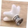 Homoyoyo 2pcs Star Shaped Ceramic Drawer Knobs Creative White Handles for Cabinet Furniture Kitchen Bathroom Office and More Unique Texture and Design view 3