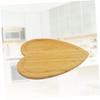 LEIXIUSM wood chopping block heart shaped charcuterie board wood chopping boards small chopping board steak plate Wood pastry board cake platter bamboo cheese board food Delicatessen Wooden view 2