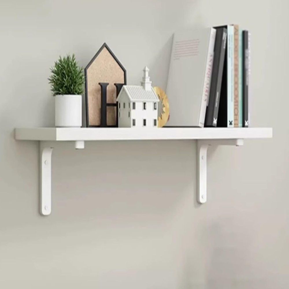 Floating Shelf White 60cm 80cm 90cm 100cm 120cm 150cm 160cm 180cm 200cm, Wood Wall Mounted Shelves for Kitchen, Under Tv, Kids Bedroom, Laundry Room and Closet ( Color : 4 Pack , Size : WxL 8x35.4in/2