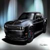 2019-2024 Challenger Hellcat Redeye | Fine Art Prints By Danny Whitfield | Comes in 6 different exterior colors (20 x 30, PITCH BLACK) view 1