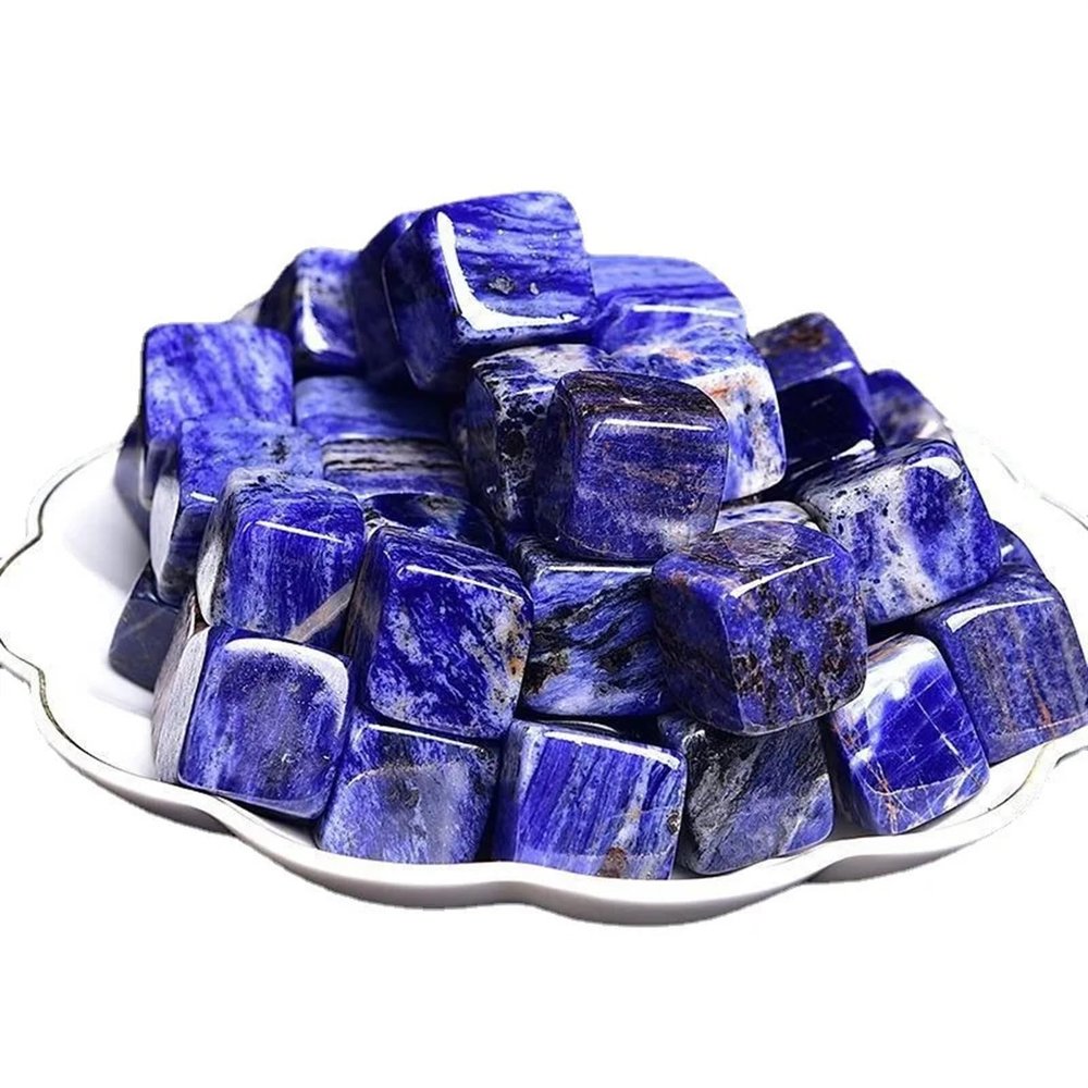 Natural Natural Blue Stripe Crystal Stone Square Stone Aromatherapy Stone Incense Expanding Stone Crystal Stone Decorative Ornaments (Size : 1pack (30g))