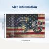WOLEN Army Special Forces Retro American Flag Beach Towel Oversized Soft Absorbent Beach Towel 32x52in view 3