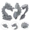 Alipis Sandstone Dragon Figurine Three-Part Chinese Dragon Desktop Decor for Home and Garden Aesthetic for Festivals and Celebrations view 2
