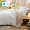 Bedsure Boho Duvet Cover Queen Size, Soft & Comfortable Elegant Design Boho Bedding for Decoration, Machine Washable Comforter Cover for All Seasons,Includes 1 Duvet Cover & 2 Pillow Shams,Dusty Blue view 4