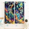 Naiice Trippy Astronaut Blackout Curtains for Boys Home Decor, Dino Fantasy Space Planets Galaxy Grommet Thermal Insulated Drapes Darkening Window Curtain for Bedroom Living Room, 63 x 63 Inch view 3