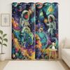 Naiice Trippy Astronaut Blackout Curtains for Boys Home Decor, Dino Fantasy Space Planets Galaxy Grommet Thermal Insulated Drapes Darkening Window Curtain for Bedroom Living Room, 63 x 63 Inch view 4