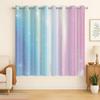 Naiice Ombre Blackout Curtains for Girls Boys Home Decor, Tie Dye Gradient Rainbow Stars Abstract Grommet Thermal Insulated Drapes Darkening Window Curtain for Bedroom Living Room, 55 x 63 Inch view 2