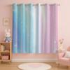 Naiice Ombre Blackout Curtains for Girls Boys Home Decor, Tie Dye Gradient Rainbow Stars Abstract Grommet Thermal Insulated Drapes Darkening Window Curtain for Bedroom Living Room, 55 x 63 Inch view 3