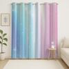 Naiice Ombre Blackout Curtains for Girls Boys Home Decor, Tie Dye Gradient Rainbow Stars Abstract Grommet Thermal Insulated Drapes Darkening Window Curtain for Bedroom Living Room, 55 x 63 Inch view 4
