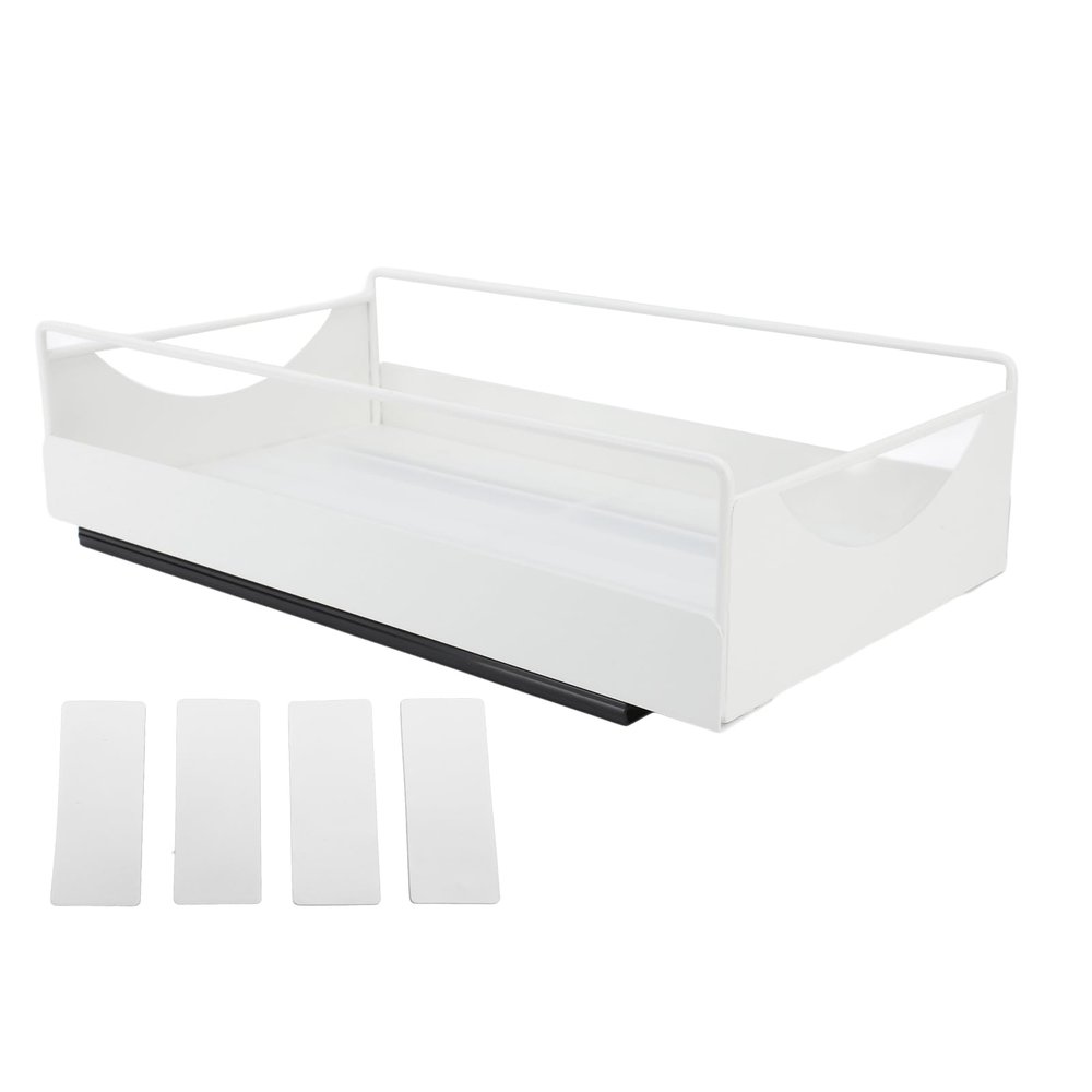 Pull Out Cabinet Organizers and Storage, Slide out Shelf for Kitchen Cabinet Sliding Wire Basket Drawers for Closet(A-White)