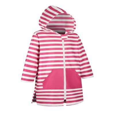 MissShorthair Kids' Hooded Towel Poncho with Zipper Beach Cover-Up with Pocket Swim Towel Robe for Boys & Girls Zipper Style Pink 5-7 Years