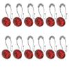 Hemobllo 12pcs Double Glide Hooks Shower Curtain Decorative Rhinestones Stainless Steel for Easy Swapping of Curtains and Liners for Modern and Traditional Bathrooms view 1