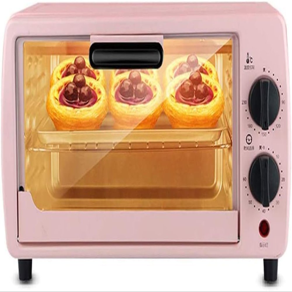 CYZJPRVN Mini Oven 9L, Air Fryer, Convection Toaster Oven, 0-230C, 60 Min Timer, 3 Shelves, Stainless Steel Heating, 3 Accessories, Ideal for Caravans & Dormitories