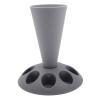 bephible Kitchen Storage Tool Frosting Tip Holder Piping Bag Stand with 8 Icing Nozzles Holders Detachable Base Cake Decorating Pastry Organizer Baking Grey view 1