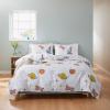 Lemfux White Kids Duvet Cover Set 3 Pieces 1 Duvet Cover 90"x90", 2 Pillowcases 20"x30", Cotton Science Theme Soft Breathable Children Comforter Cover Set with Metal Zippers Bedding Set view 3