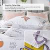 Lemfux White Kids Duvet Cover Set 3 Pieces 1 Duvet Cover 90"x90", 2 Pillowcases 20"x30", Cotton Science Theme Soft Breathable Children Comforter Cover Set with Metal Zippers Bedding Set view 4