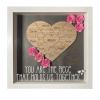 ROSLILY Custom Mom Flower Shadow Box Personalized Heart Shaped Name Frame for Mom Grandma Family Anniversary Birthday (Heart Puzzle, 8*8in/20*20cm) view 1