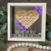 ROSLILY Custom Mom Flower Shadow Box Personalized Heart Shaped Name Frame for Mom Grandma Family Anniversary Birthday (Heart Puzzle, 8*8in/20*20cm) view 3