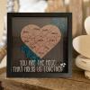 ROSLILY Custom Mom Flower Shadow Box Personalized Heart Shaped Name Frame for Mom Grandma Family Anniversary Birthday (Heart Puzzle, 8*8in/20*20cm) view 4
