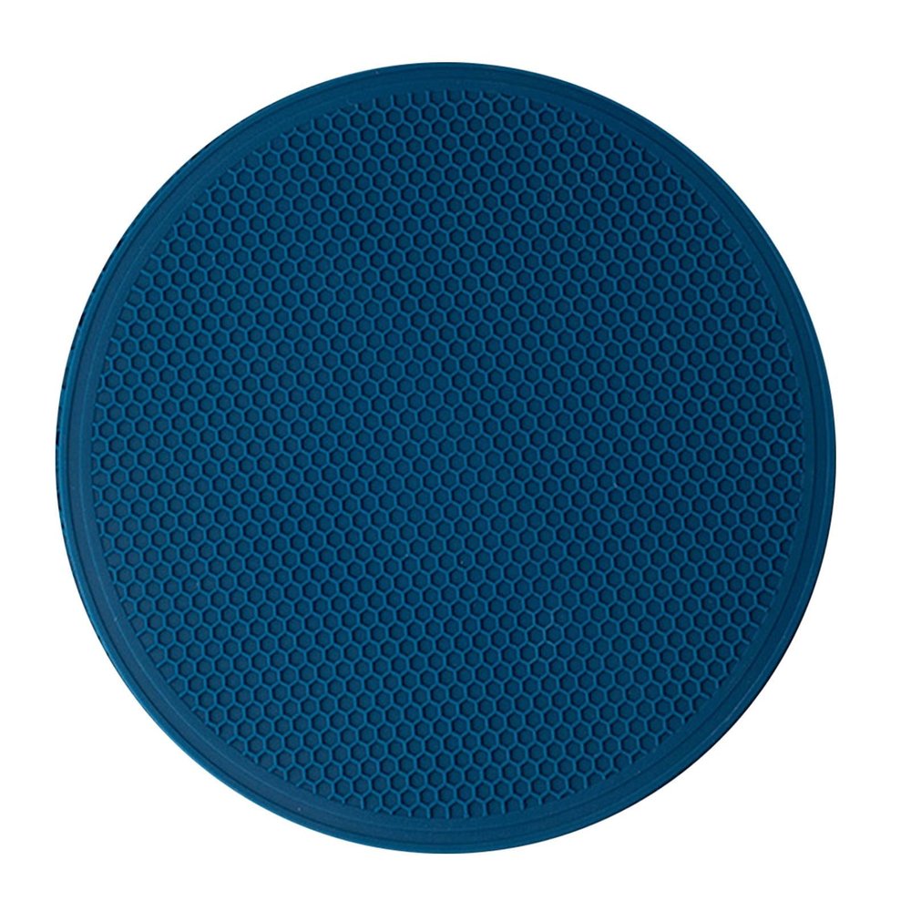 Silicone Trivet Mat, Silicone Mat for Countertop Silicone Pot Holders Silicone Spoon Rest Pot and Pan Protectors(Blue)