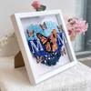 ROSLILY Custom Mom Flower Shadow Box Personalized Heart Shaped Name Frame for Mom Grandma Family Anniversary Birthday (Butterfly Mom, 8*8in/20*20cm) view 3