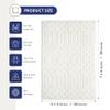 Abani Cozy Cream Area Rug for Living Room, Bedroom - Geometric Diamond Pattern - 5' x 8' - Durable & Easy to Clean view 2