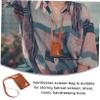 SAFIGLE Barber Waist Bag for Hairstylist Pu Leather Scissor Storage Pouch with Multiple Pockets Practical Organizer for Hairdressing Tools for Salon and Outdoor Use view 3